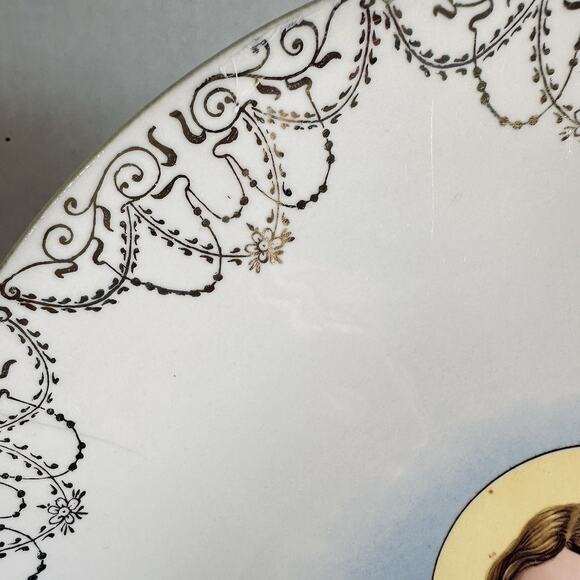 Eastern China NY USA Jesus Christ Collector Plate 22K gold Scroll Decor Vintage - Picture 12 of 14